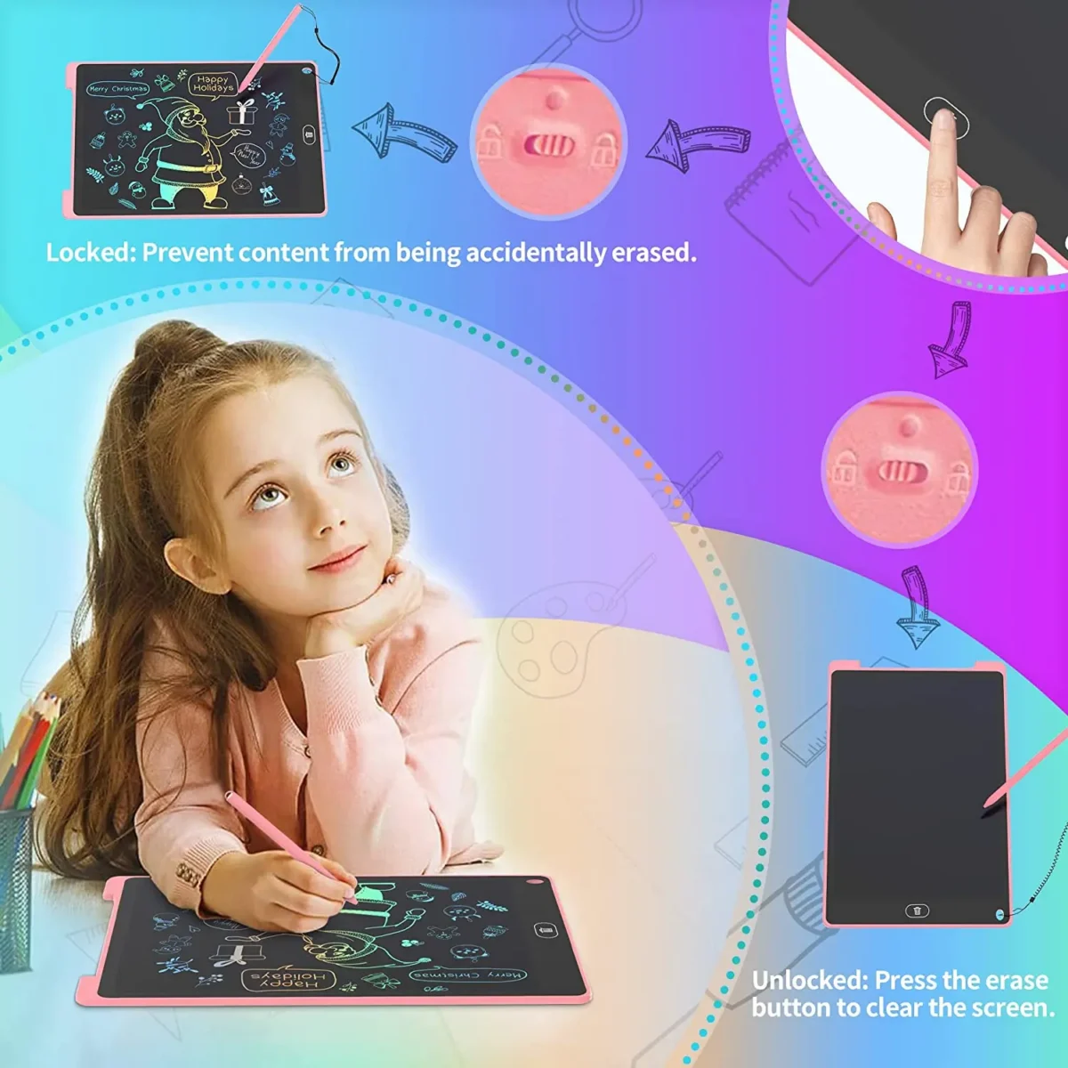 10”12“ writing tablet Tablet electronic handwriting tablet drawing tablet LCD screen writing tablet digital graphics 3