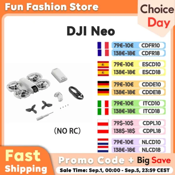 DJI NEO / NEO FLy more combo mini drone FPV original brand new in stock 1