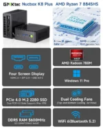 GMKtec Oculink Mini PC K11 K8 Plus M7 AMD Ryzen 9 8945HS 8845HS 6850H 2*USB4 2*DDR5 2*2.5G LAN Gaming Computer Windows 11 WiFi6 4