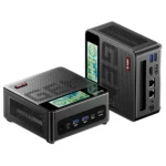 AOOSTAR GEM12 Pro Max Mini PC with Display, Fingerprint Unlock, AMD Ryzen 7 8845HS 8 Core Max 5.1GHz, 32GB DDR5 RAM 1TB SSD 3