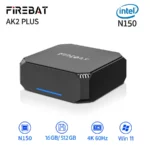 FIREBAT AK2 PLUS MiniPC Intel N150 N100 with Dual Band WiFi5, BT4.2, 16GB RAM, 512GB SSD for gaming and desktop use.